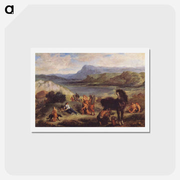 Ovid among the Scythians - ウジェーヌ ドラクロワ Postcard.
