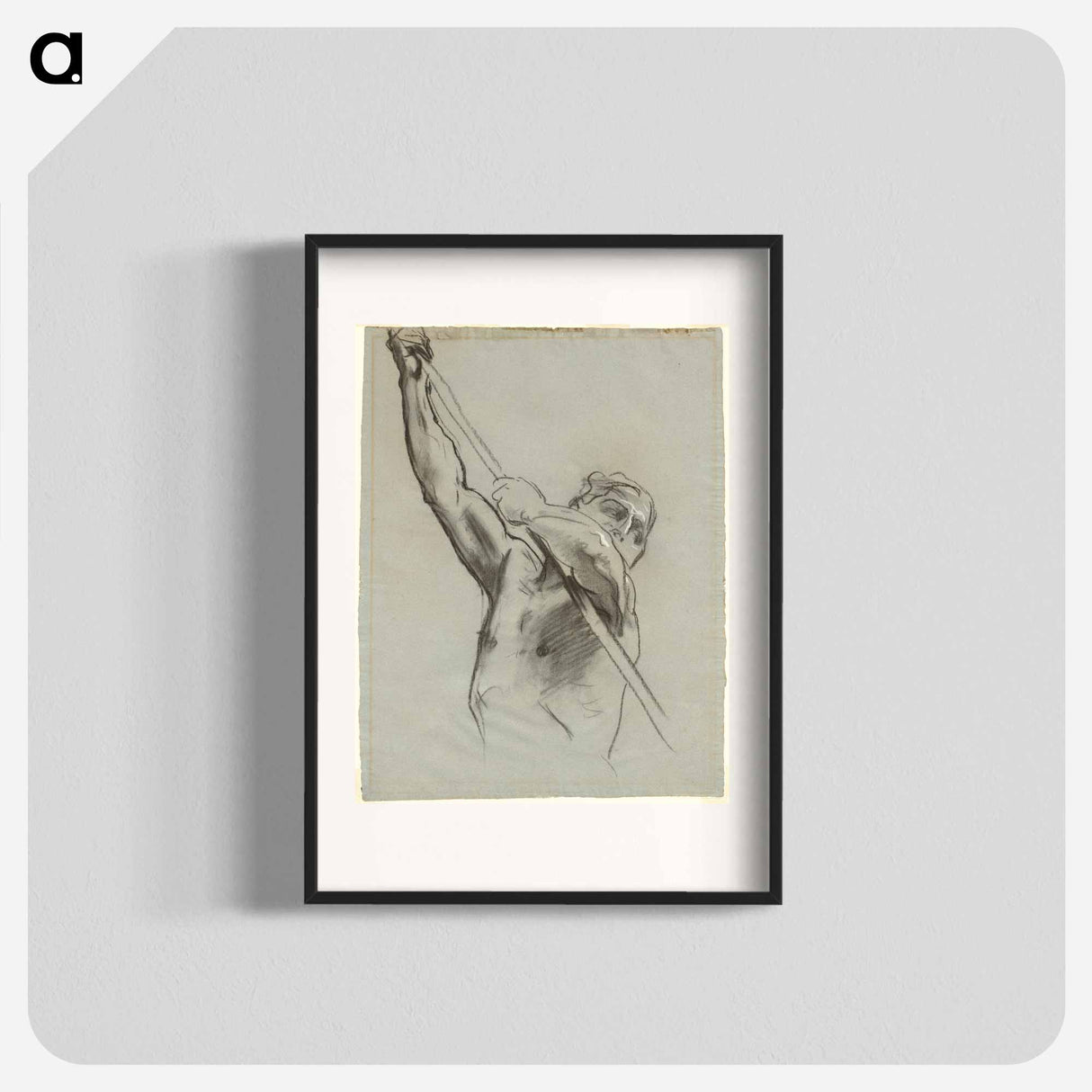 Male Torso with Pole - John Singer Sargent Poster.