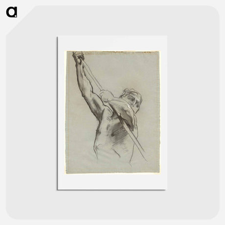 アートポストカード-Male Torso with Pole - ジョン シンガー サージェント Postcard.