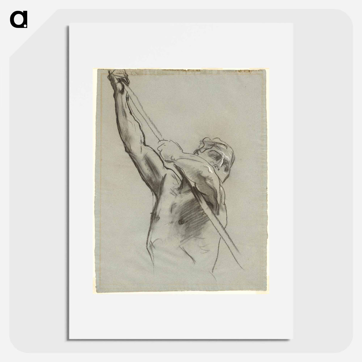 Male Torso with Pole - John Singer Sargent Poster.