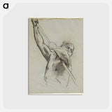 アートポストカード-Male Torso with Pole - ジョン シンガー サージェント Postcard.