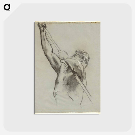 アートポストカード-Male Torso with Pole - ジョン シンガー サージェント Postcard.