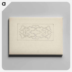 アートパネル-Symmetrisch patroon van krullende lijnen binnen een rechthoek by Julie de Graag - ユリー デ フラーハ Canvas.