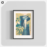 The Amida Falls in the Far Reaches of the Kisokaidō Road - 葛飾 北斎 Poster.