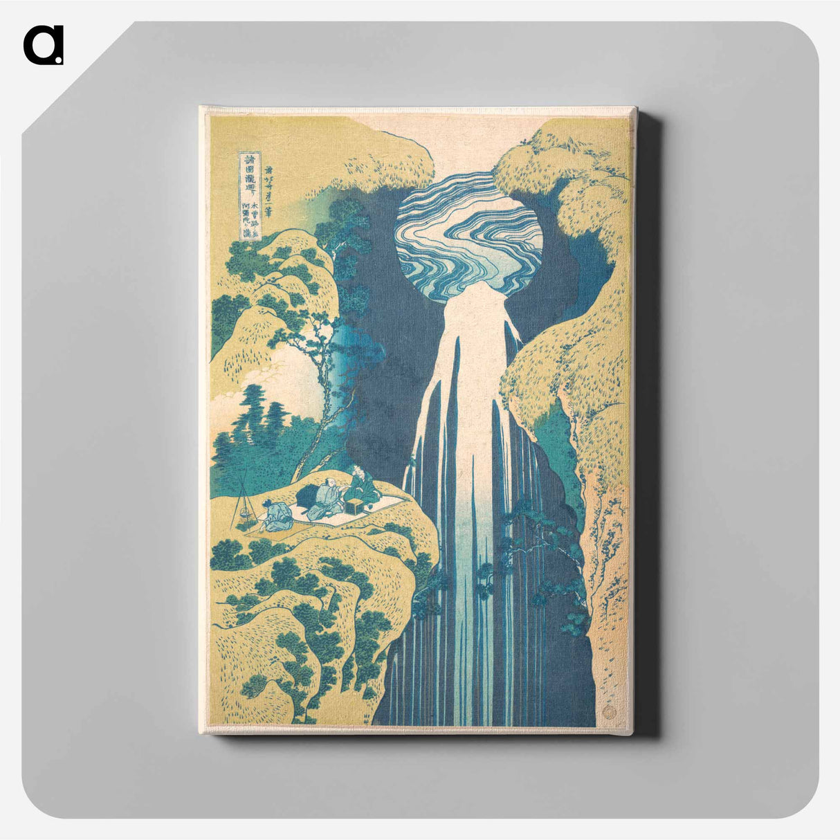 The Amida Falls in the Far Reaches of the Kisokaidō Road - Katsushika Hokusai Canvas.