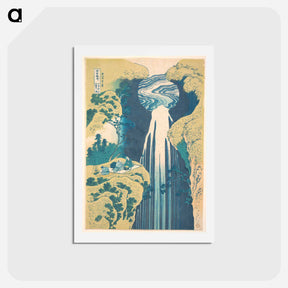 アートポストカード-The Amida Falls in the Far Reaches of the Kisokaidō Road - 葛飾 北斎 Postcard.