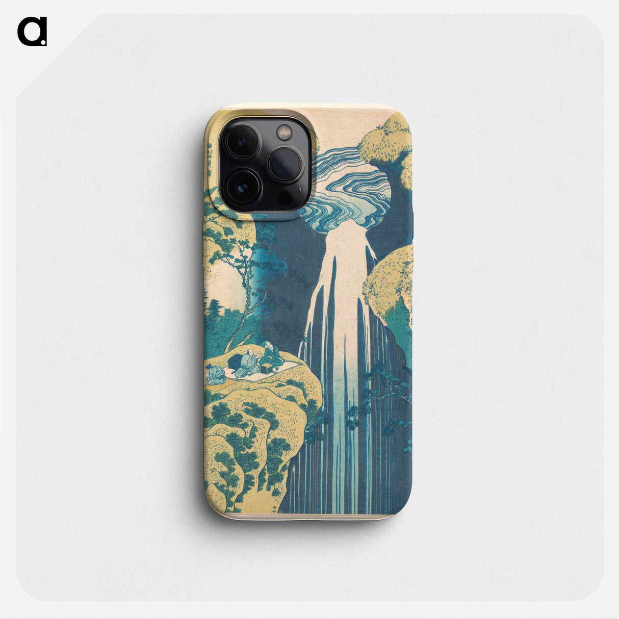 The Amida Falls in the Far Reaches of the Kisokaidō Road - Katsushika Hokusai Phone Case.