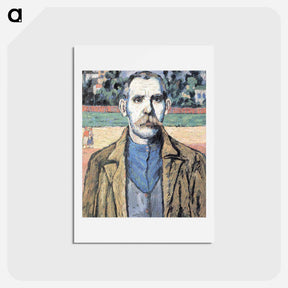 アートポストカード-Portrait of a record-setter in work productivity - カジミール マレーヴィチ Postcard.