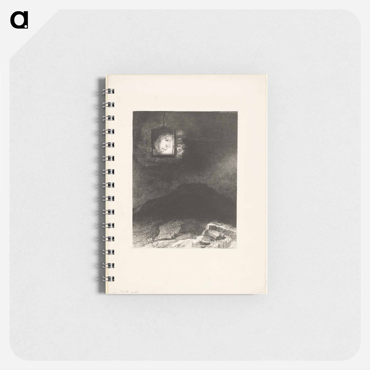 Precarious Glimmering, a Head Suspended from Infinity - オディロン ルドン Memo.