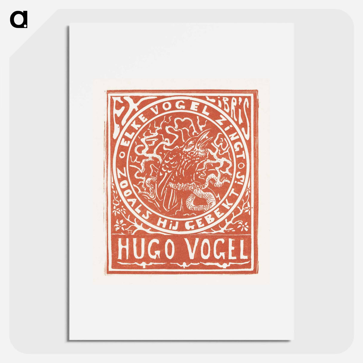 Ex libris van Hugo Vogel - テオ ヴァン ホイテマ Poster.