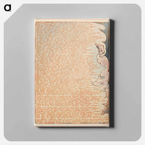 アートパネル-Jerusalem, Plate 83, "Corruptability appears upon thy limbs...." - ウィリアム ブレイク Canvas.