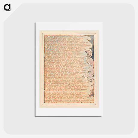 アートポストカード-Jerusalem, Plate 83, "Corruptability appears upon thy limbs...." - ウィリアム ブレイク Postcard.