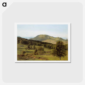 アートポストカード-Landscape. Hill and Dale - アルバート ビアスタット Postcard.