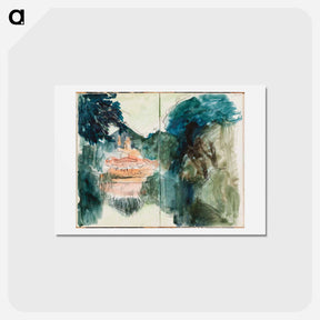 アートポストカード-(unknown) part of a sketchbook - アルバート エーデルフェルト Postcard.