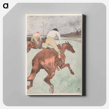 アートパネル-Le Jockey - アンリ ド トゥールーズ ロートレック Canvas.