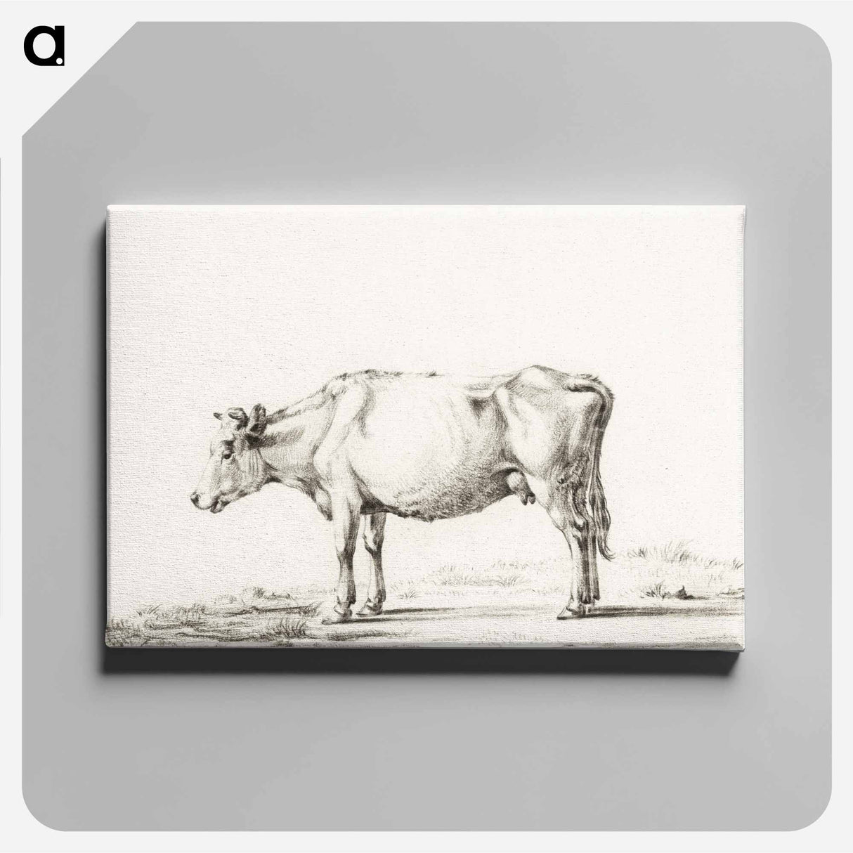 アートパネル-Standing cow - ジャン ベルナール Canvas.