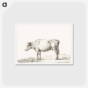アートポストカード-Standing cow - ジャン ベルナール Postcard.