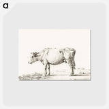 アートポストカード-Standing cow - ジャン ベルナール Postcard.