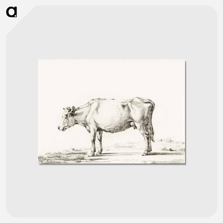 アートポストカード-Standing cow - ジャン ベルナール Postcard.