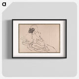 Katsushika Hokusai's Japanese woman. Album of Sketches - Katsushika Hokusai Poster.