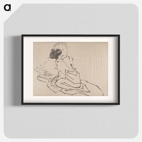 アートポスター-Katsushika Hokusai’s Japanese woman. Album of Sketches - 葛飾 北斎 Poster.