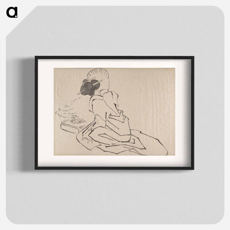 アートポスター-Katsushika Hokusai’s Japanese woman. Album of Sketches - 葛飾 北斎 Poster.