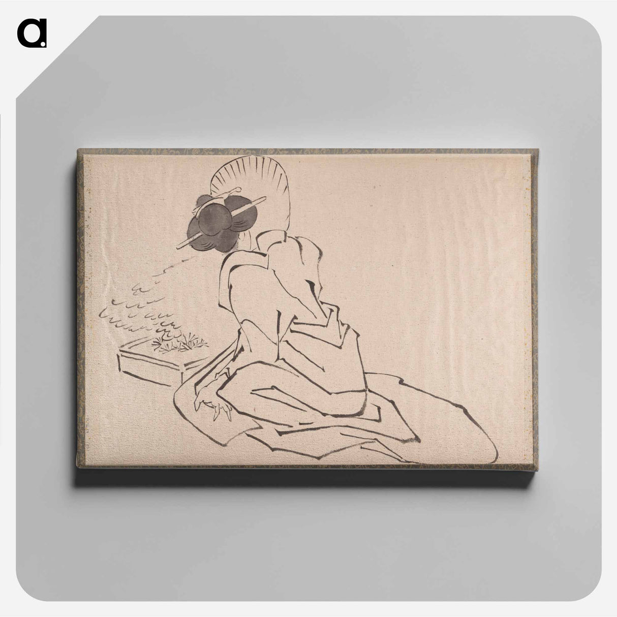 Katsushika Hokusai’s Japanese woman. Album of Sketches - 葛飾 北斎 Canvas.