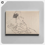 アートパネル-Katsushika Hokusai’s Japanese woman. Album of Sketches - 葛飾 北斎 Canvas.