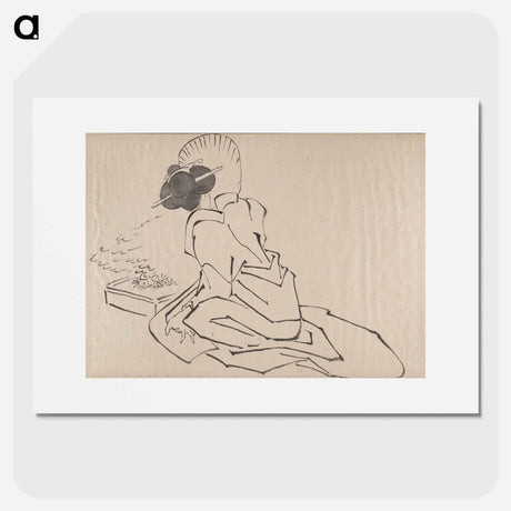 アートポスター-Katsushika Hokusai’s Japanese woman. Album of Sketches - 葛飾 北斎 Poster.