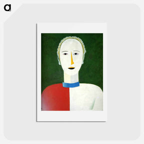 アートポストカード-Portrait of a Woman - カジミール マレーヴィチ Postcard.