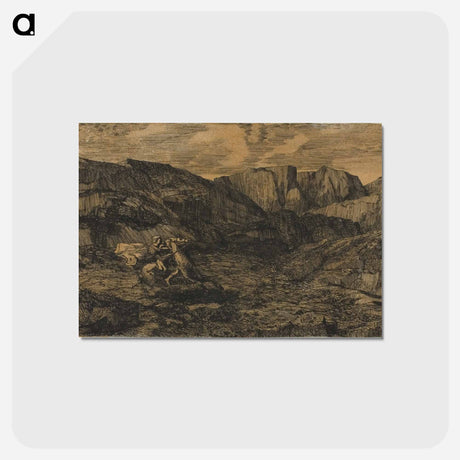 アートポストカード-Fear - オディロン ルドン Postcard.