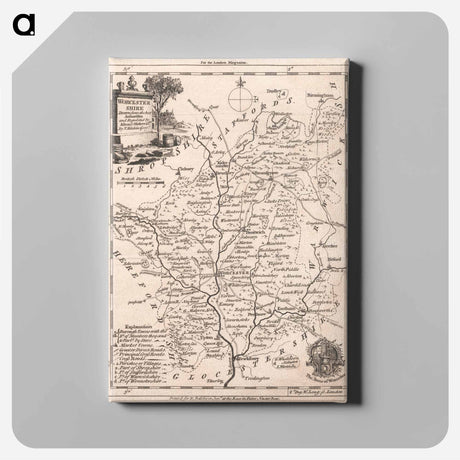 アートパネル-Map of Westcestershire from the 'London Magazine'
 - イェール大学アートギャラリー Canvas.