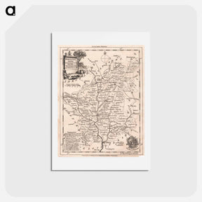 アートポストカード-Map of Westcestershire from the 'London Magazine'
 - イェール大学アートギャラリー Postcard.