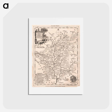アートポストカード-Map of Westcestershire from the 'London Magazine'
 - イェール大学アートギャラリー Postcard.