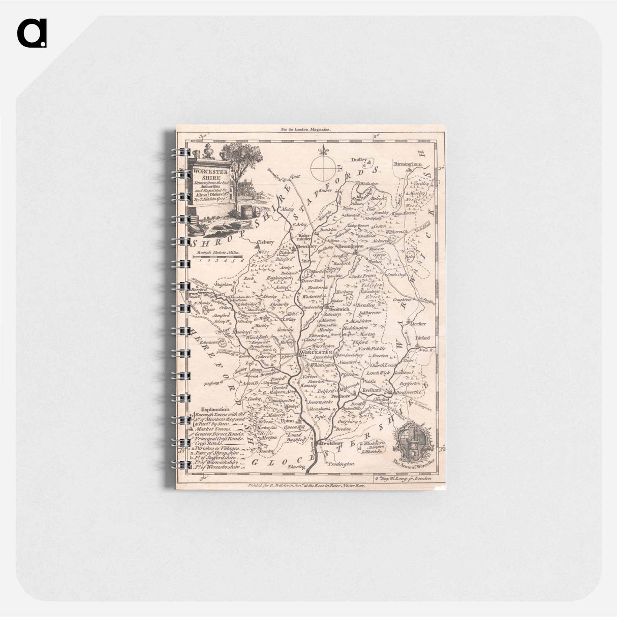 アートメモ帳-Map of Westcestershire from the 'London Magazine'
 - イェール大学アートギャラリー Memo.