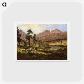 アートポストカード-Long's Peak, Estes Park, Colorado - アルバート ビアスタット Postcard.