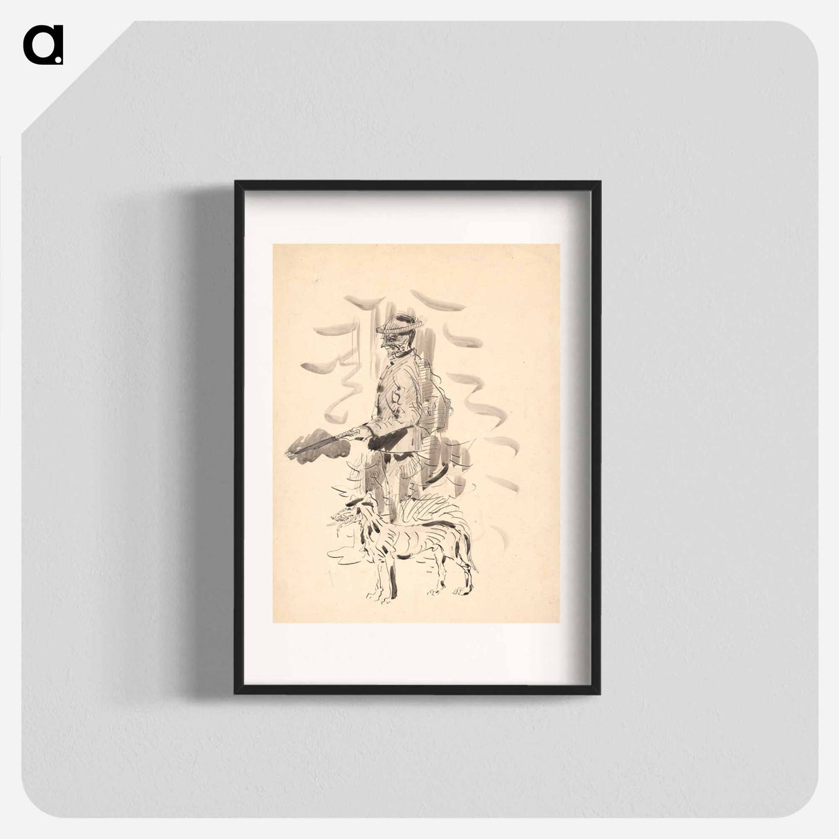 Hunter with a dog - アーノルド ピーター ワイズ クビンチャン Poster.