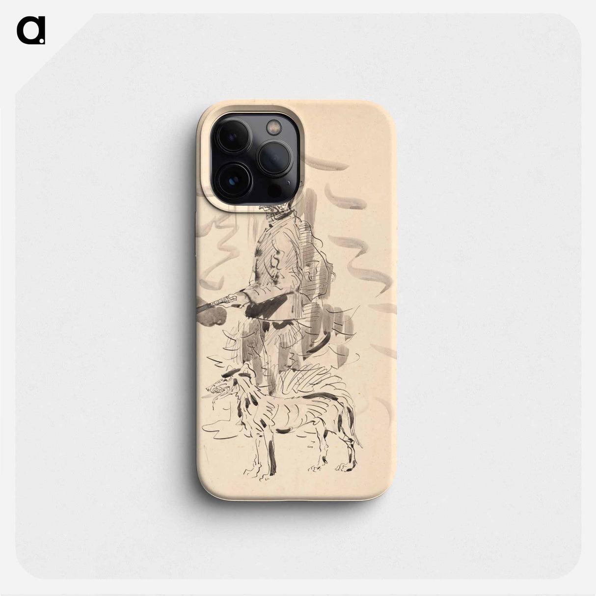Hunter with a dog - アーノルド ピーター ワイズ クビンチャン Phone Case.
