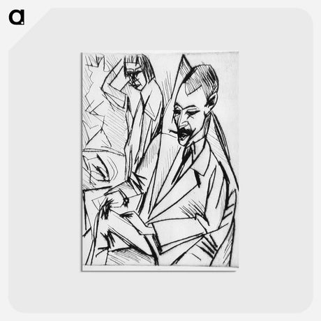 アートポストカード-Gewecke and Erna - エルンスト ルートヴィヒ キルヒナー Postcard.