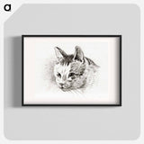 Sketch of a cat - ジャン ベルナール Poster.