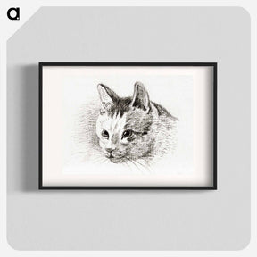 アートポスター-Sketch of a cat - ジャン ベルナール Poster.