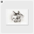 アートポストカード-Sketch of a cat - ジャン ベルナール Postcard.