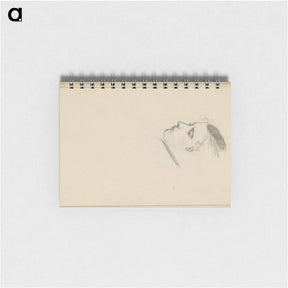 アートメモ帳-Portretkop van een jonge man met gladgekamd haar by Julie de Graag - ユリー デ フラーハ Memo.