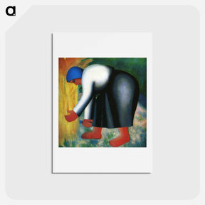 アートポストカード-Reaper - カジミール マレーヴィチ Postcard.