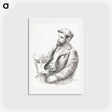 アートポストカード-Portrait of Louis Valtat - ピエール オーギュスト ルノワール Postcard.