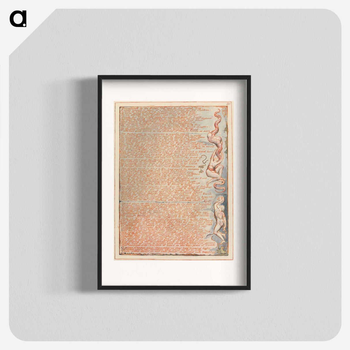 アートポスター-Jerusalem, Plate 80 - ウィリアム ブレイク Poster.