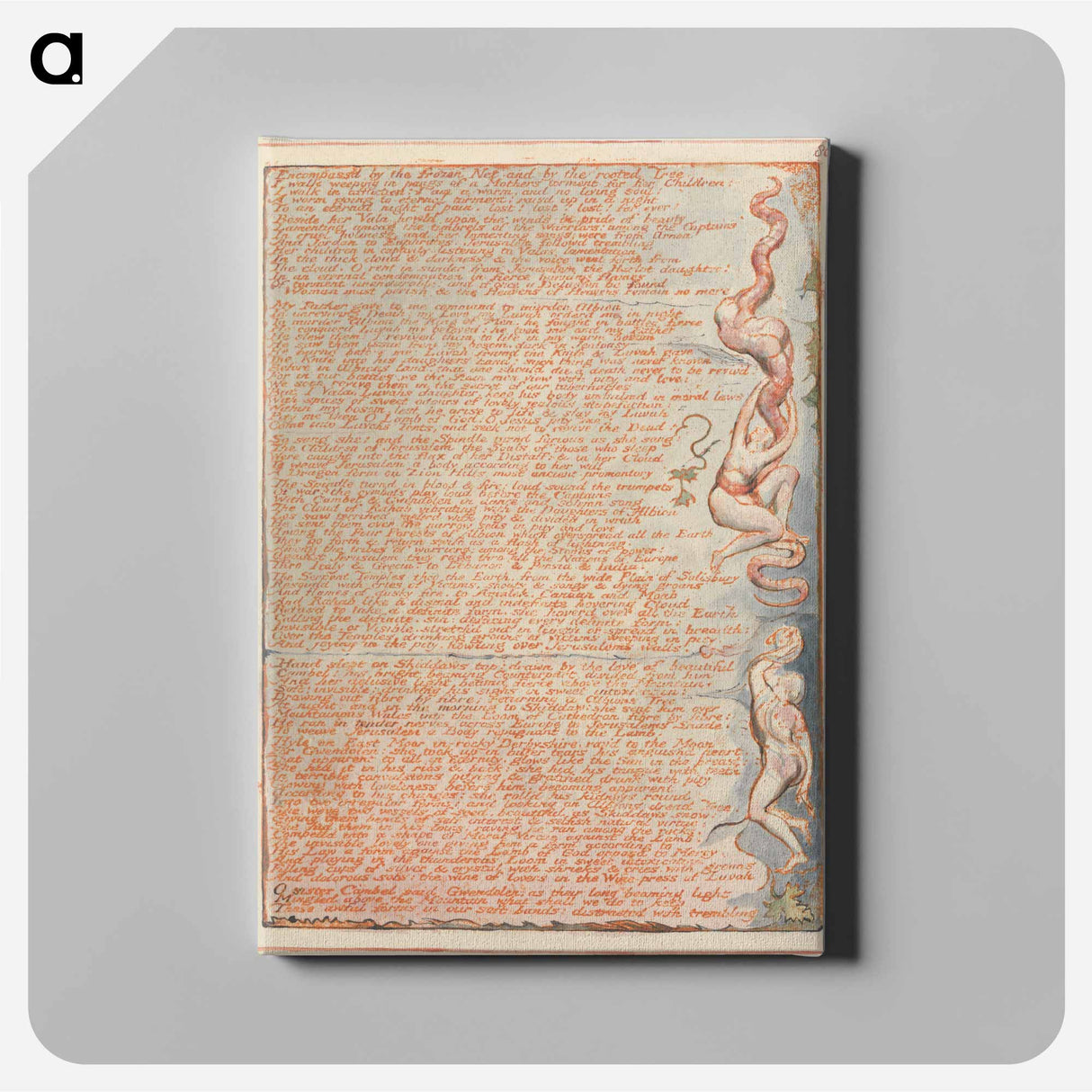 アートパネル-Jerusalem, Plate 80 - ウィリアム ブレイク Canvas.