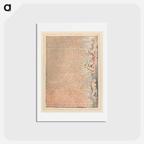 アートポストカード-Jerusalem, Plate 80 - ウィリアム ブレイク Postcard.