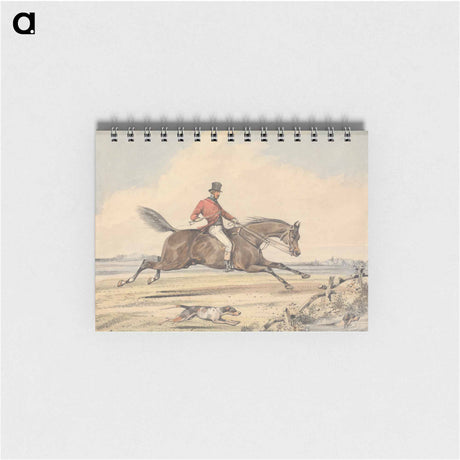 アートメモ帳-Foxhunting: Rider Approaching a Fence by a Pond, Hound Swimming Through
 - イェール大学アートギャラリー Memo.