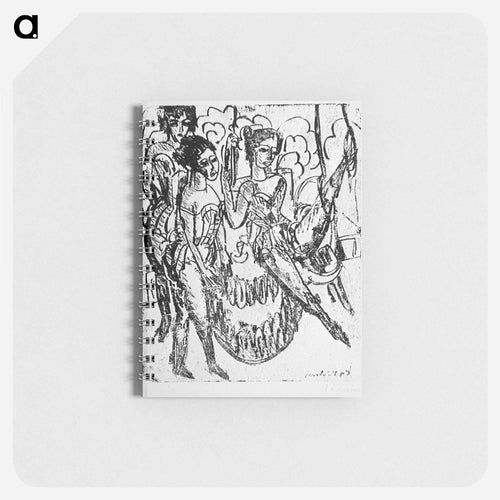 Three Acrobats at the Rings - Ernst Ludwig Kirchner Memo.